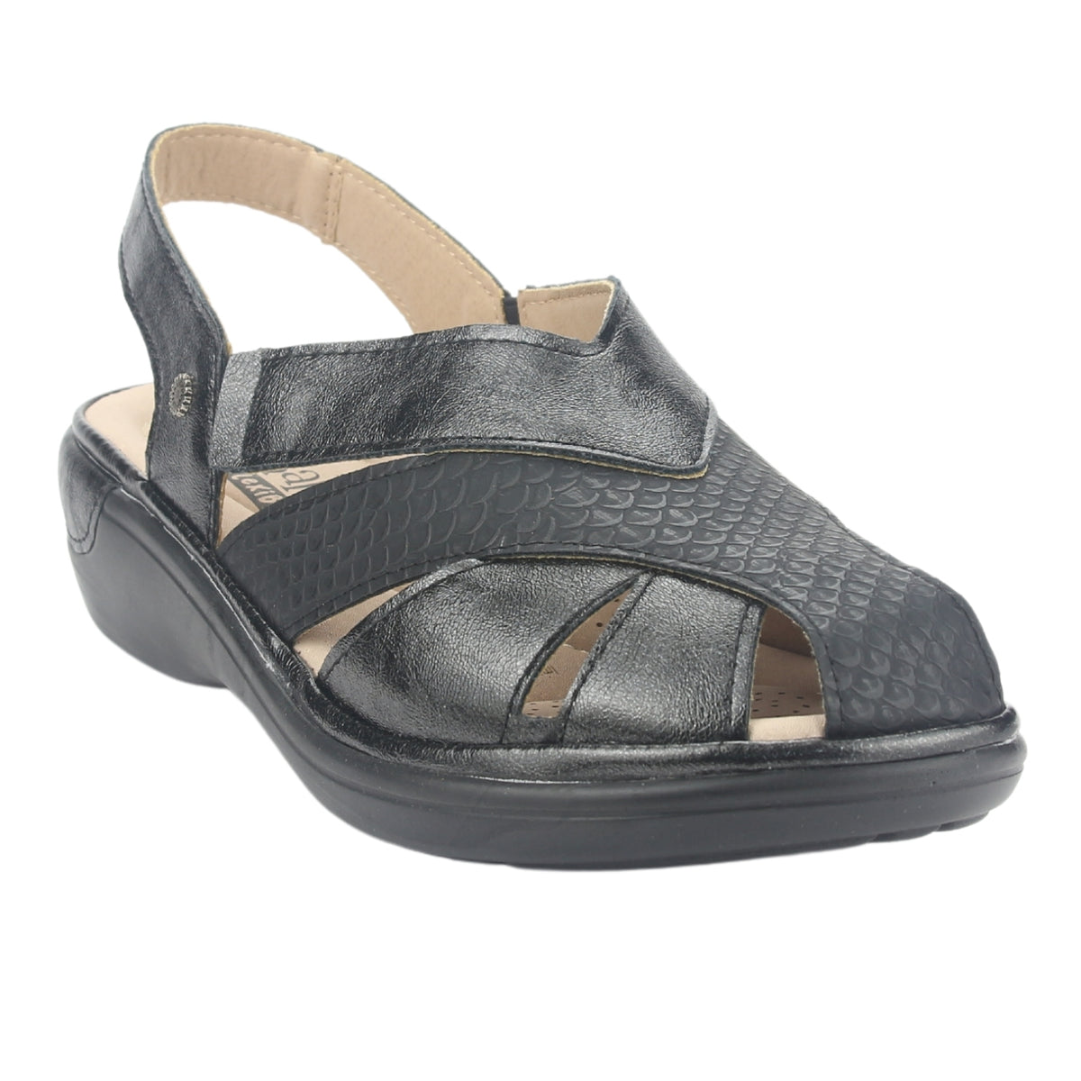 Sandalia Chalada Mujer Mestico-1 Negro Casual