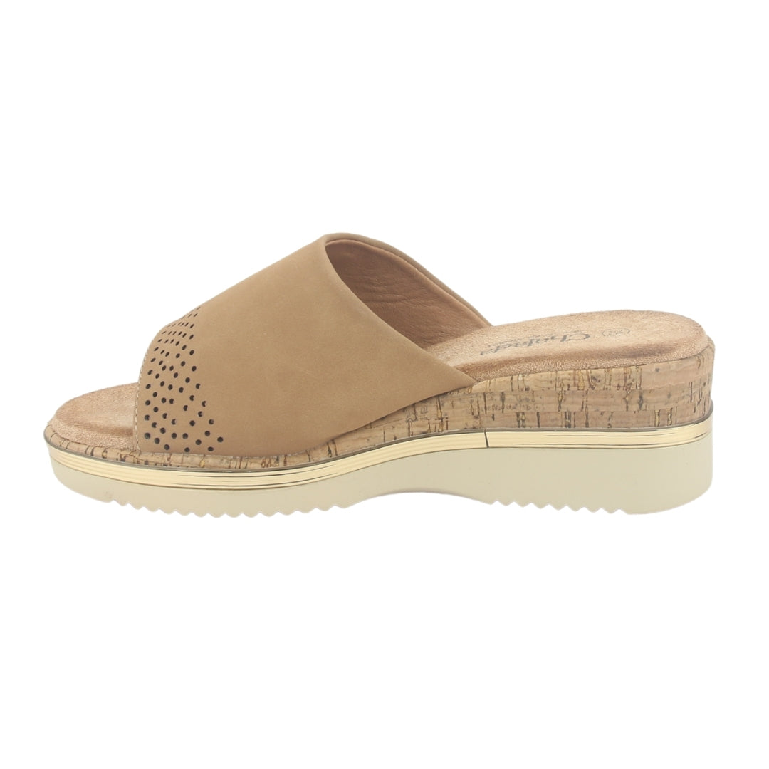 Sandalia Chalada Mujer Tera-1 Beige Plataforma