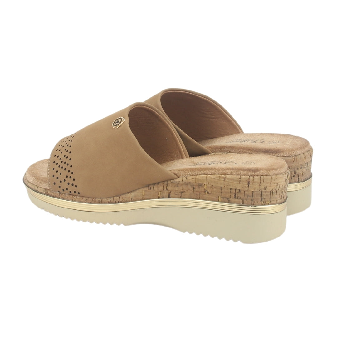 Sandalia Chalada Mujer Tera-1 Beige Plataforma