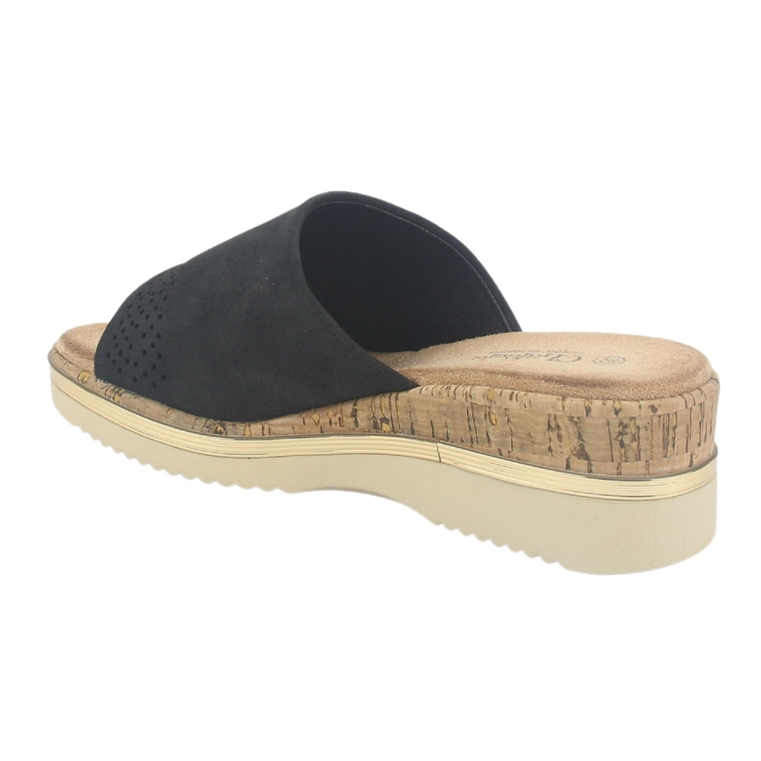 Sandalia Chalada Mujer Tera-1 Negro Plataforma