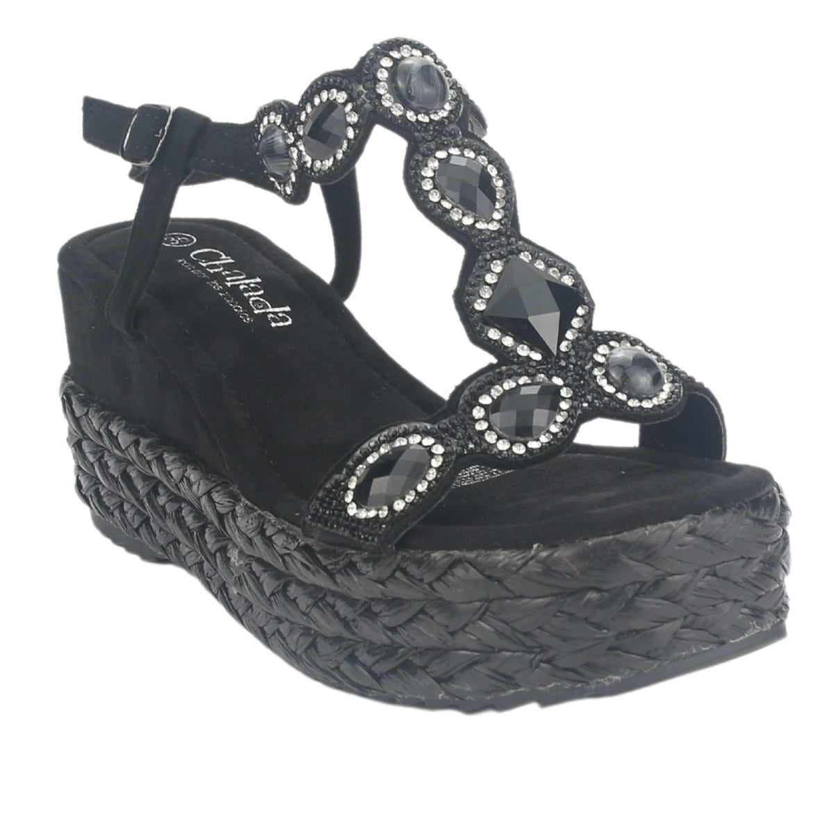 Sandalia Chalada Mujer Pole-1 Negro Plataforma