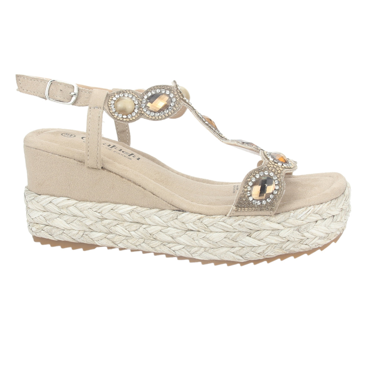 Sandalia Chalada Mujer Pole-1 Taupe Plataforma