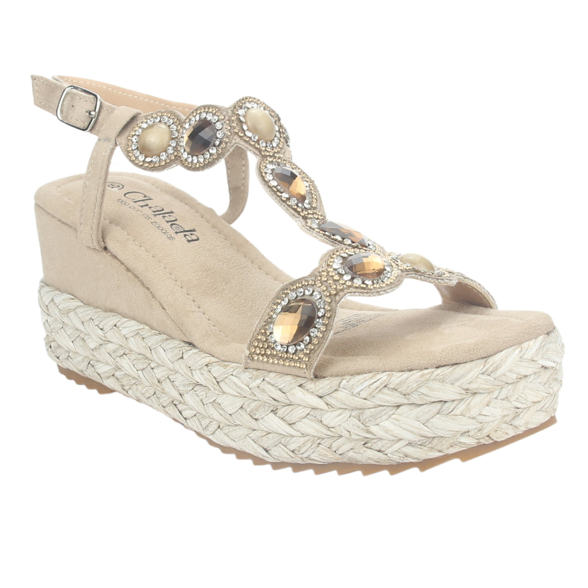 Sandalia Chalada Mujer Pole-1 Taupe Plataforma