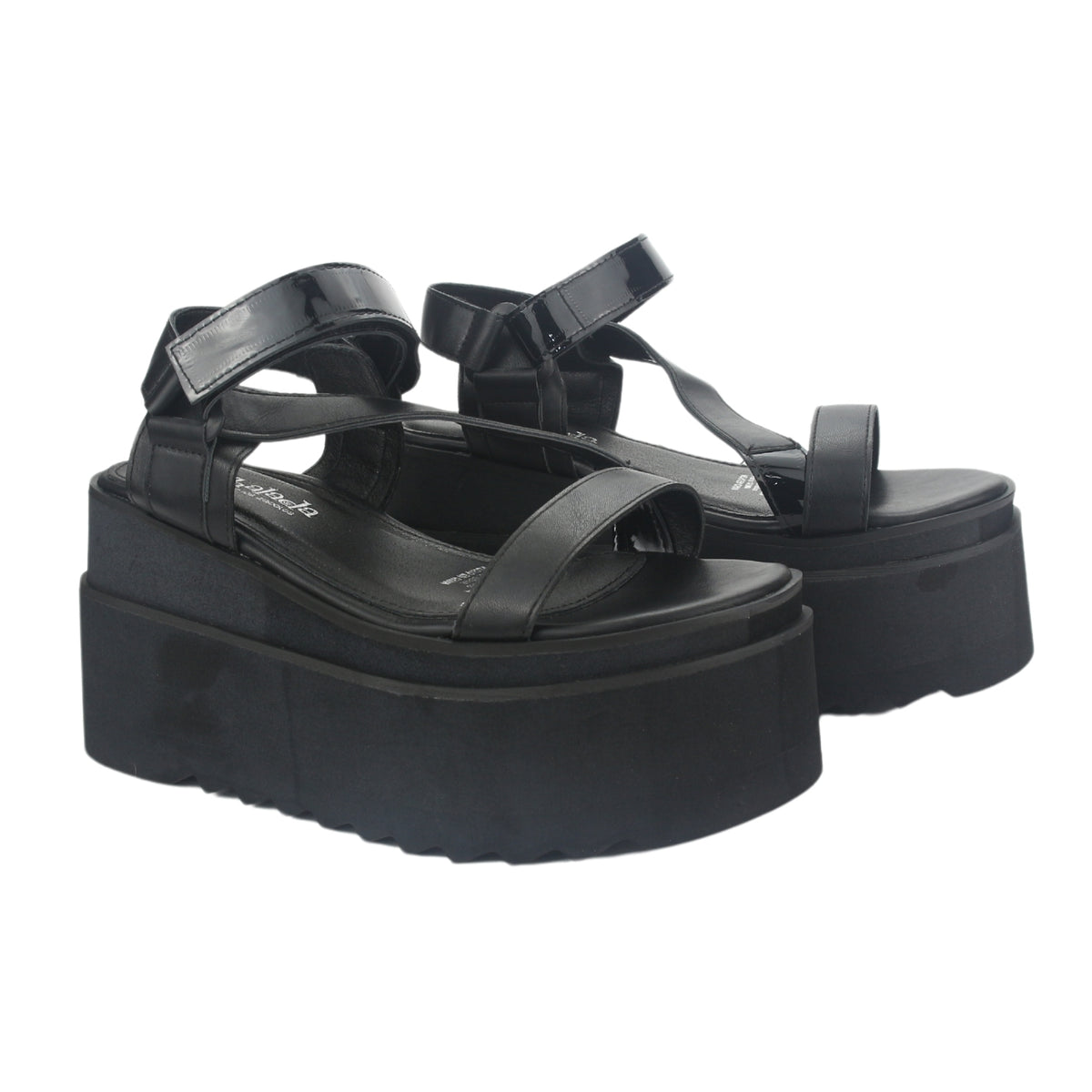 Sandalia Chalada Mujer Vex-6 Negro Plataforma