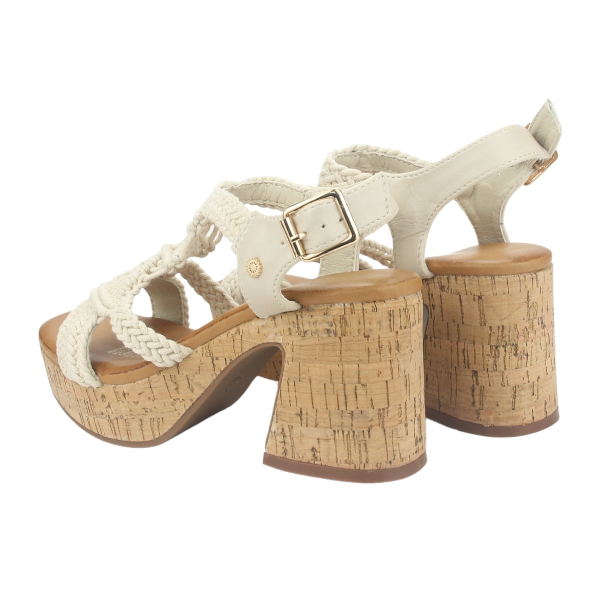 Sandalia Chalada Mujer Wike-1 Beige Plataforma