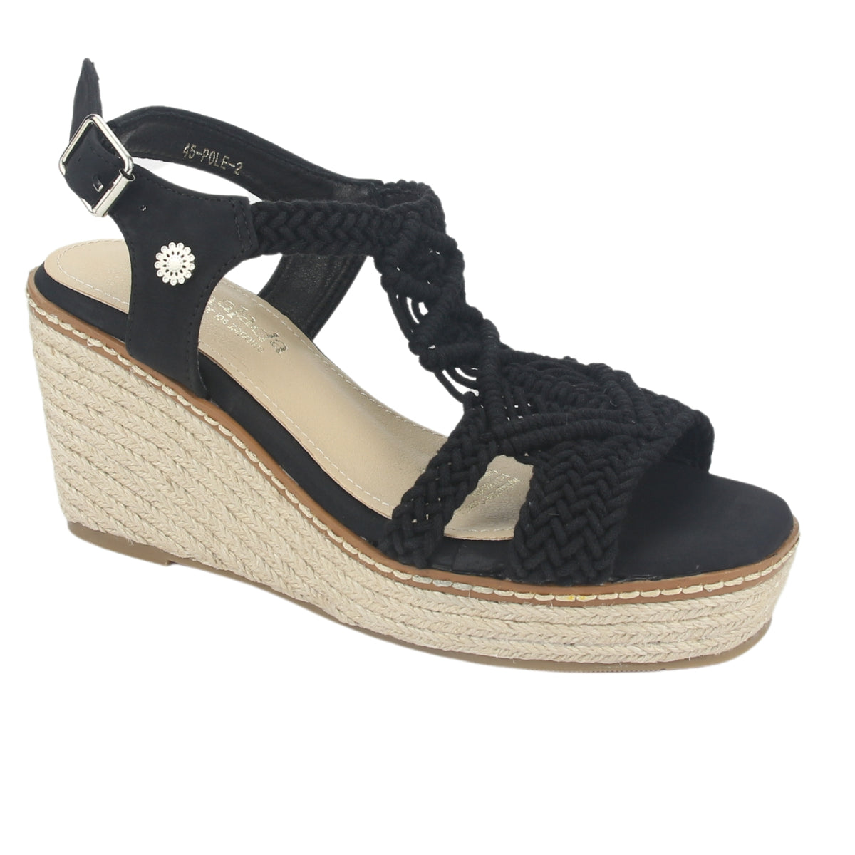 Sandalia Chalada Mujer Pole-2 Negro Casual