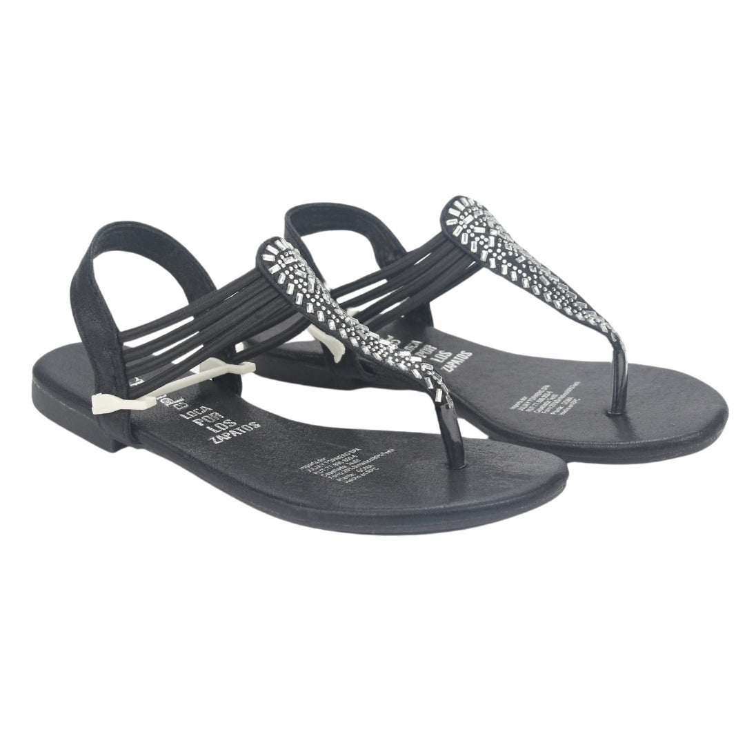 Sandalia Chalada Mujer Alki-5 Negro Plana