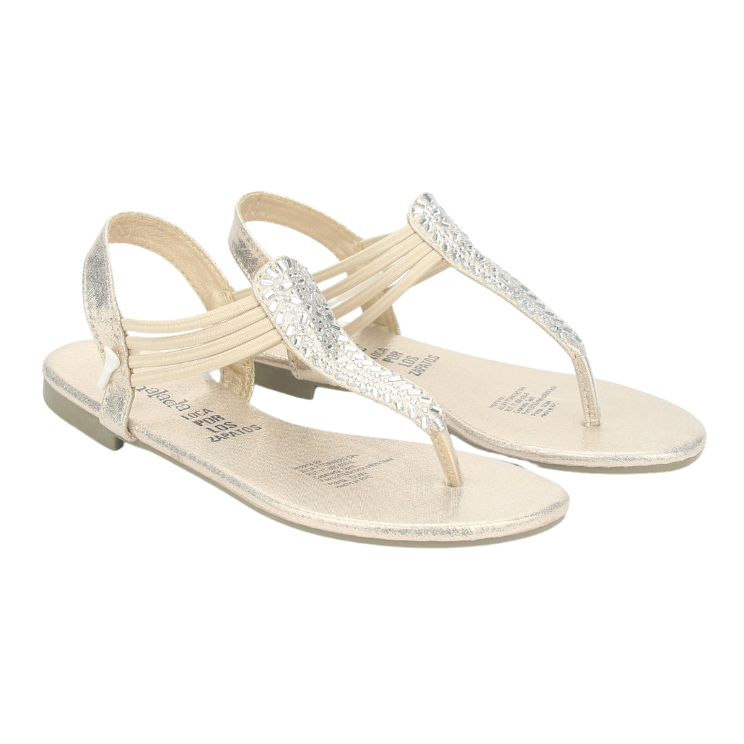 Sandalia Chalada Mujer Alki-5 Dorado Plana