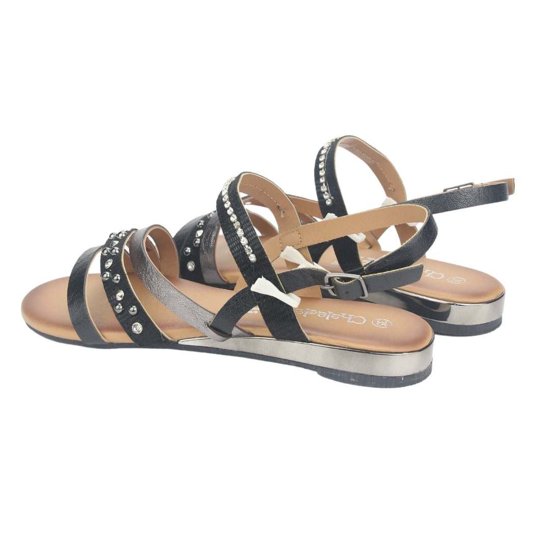 Sandalia Chalada Mujer Alki-6 Negro Casual