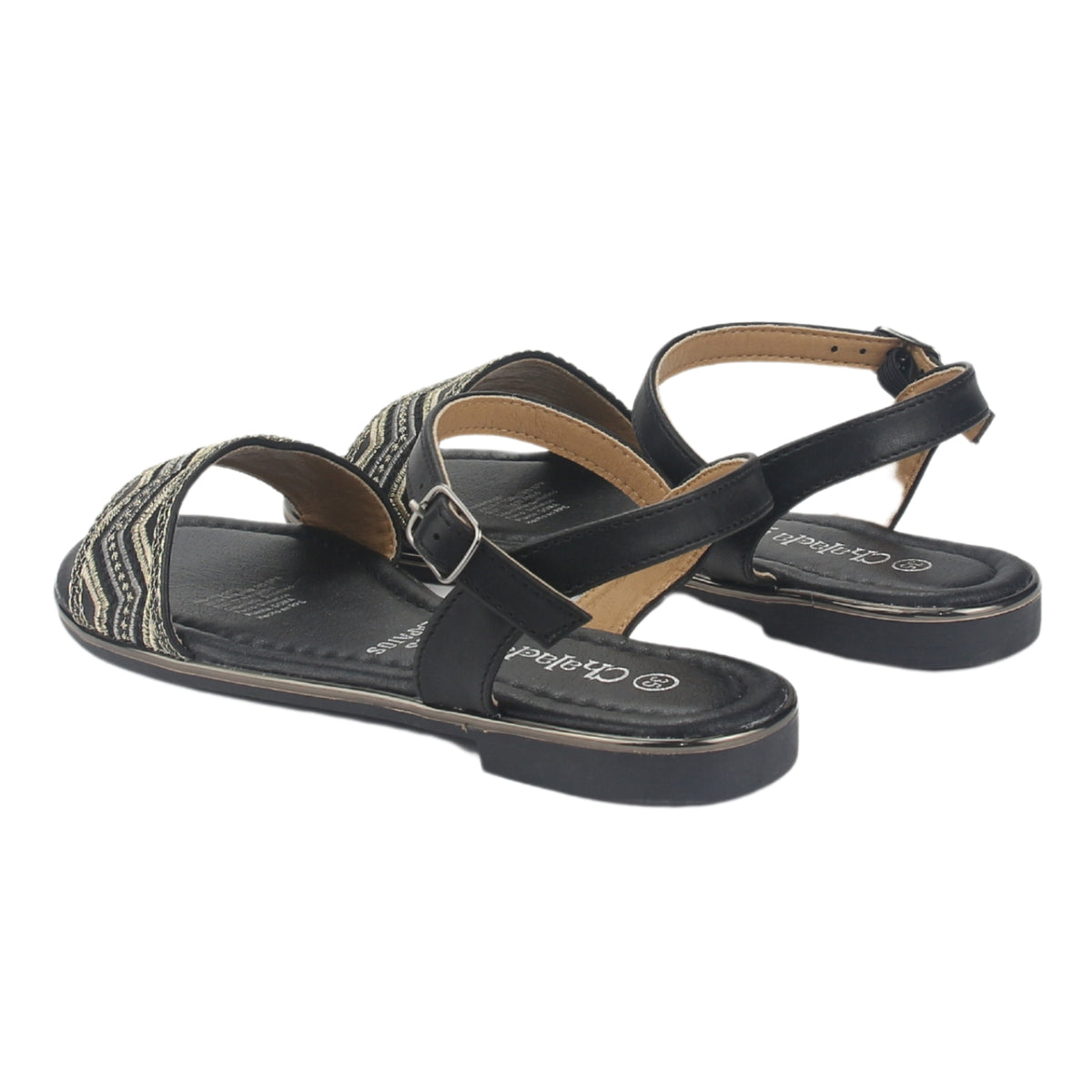 Sandalia Chalada Mujer Call-29 Negro Plana