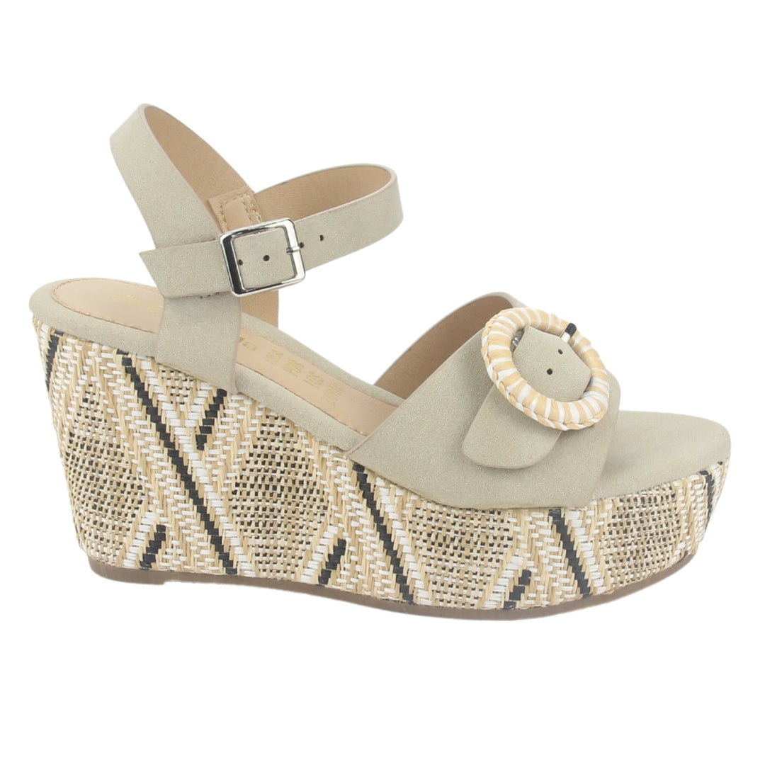 Sandalia Chalada Mujer Como-50 Beige Plataforma