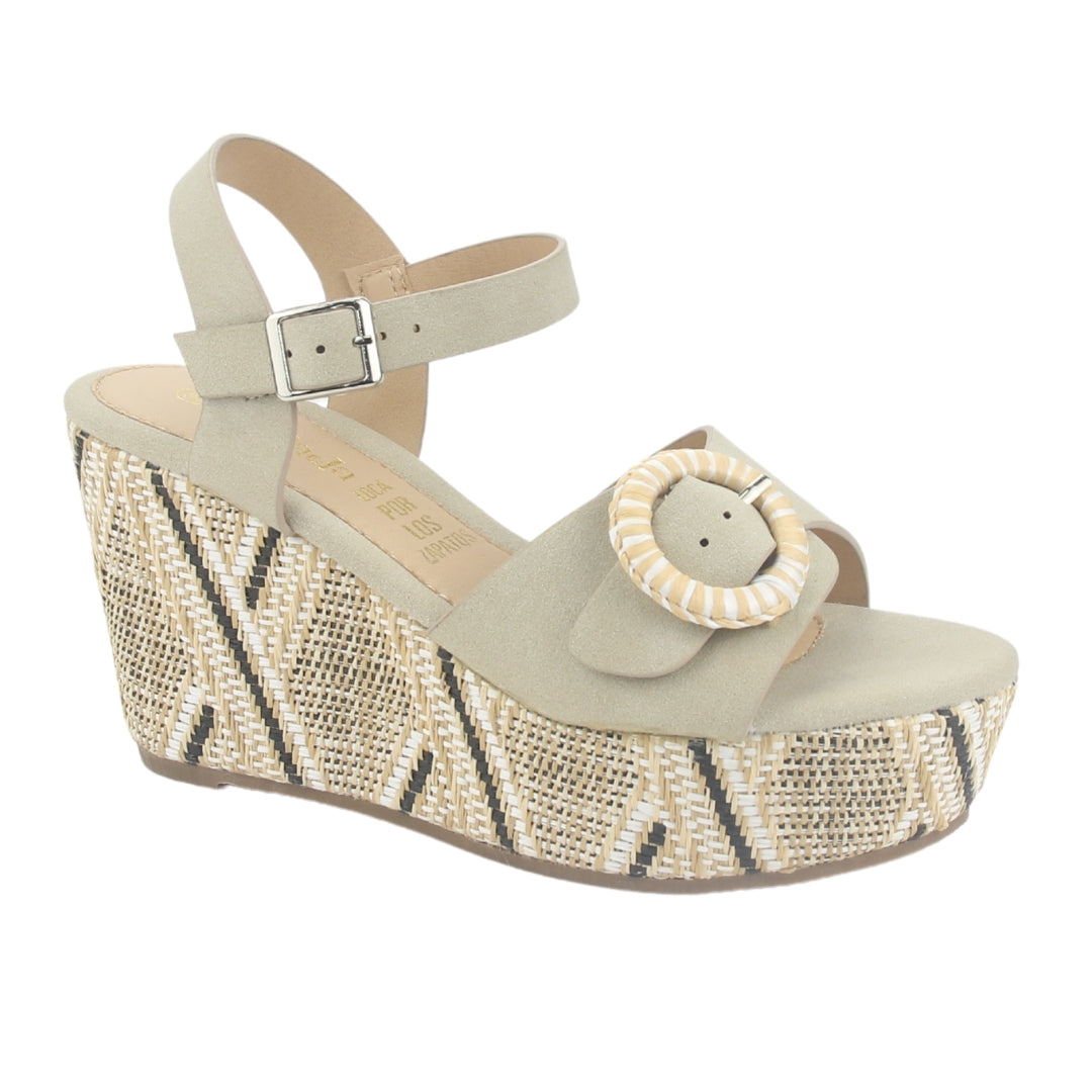 Sandalia Chalada Mujer Como-50 Beige Plataforma