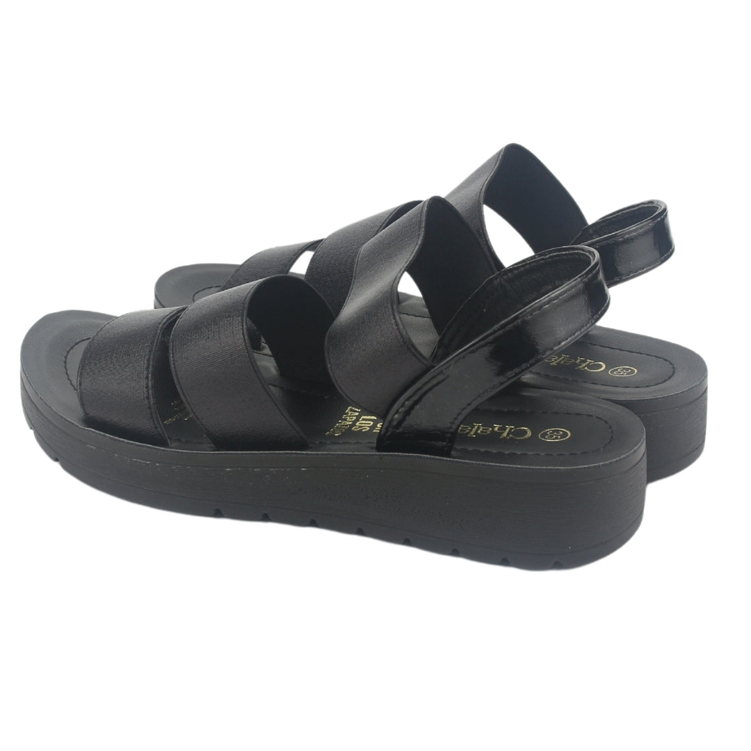 Sandalia Chalada Mujer Quantah-20 Negro Casual