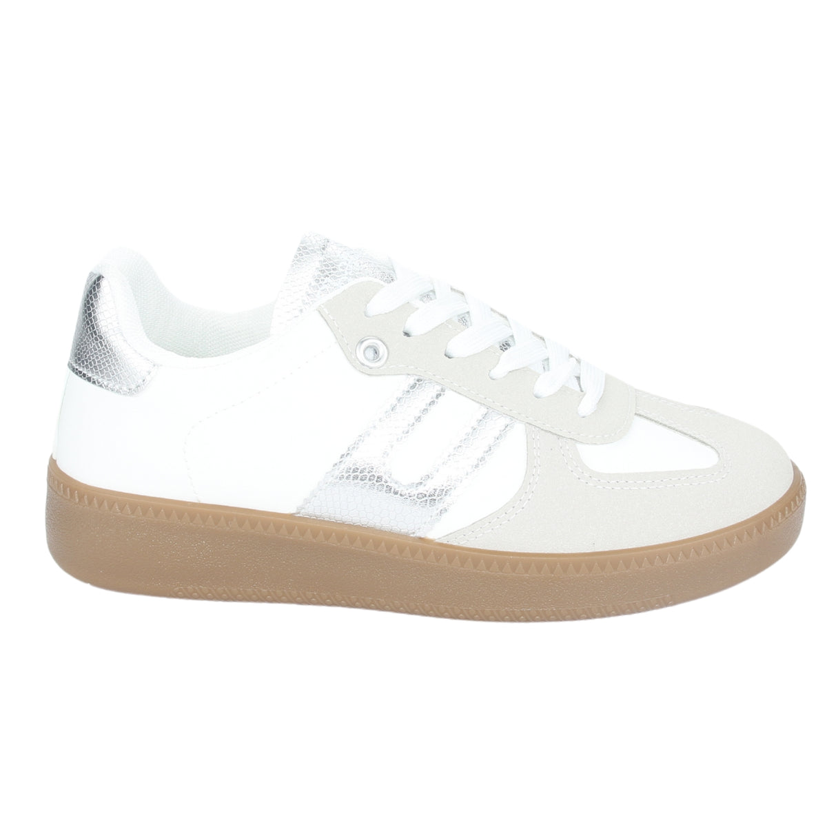 Zapatilla Chalada Mujer Antu-2 Blanco Plata Urbano