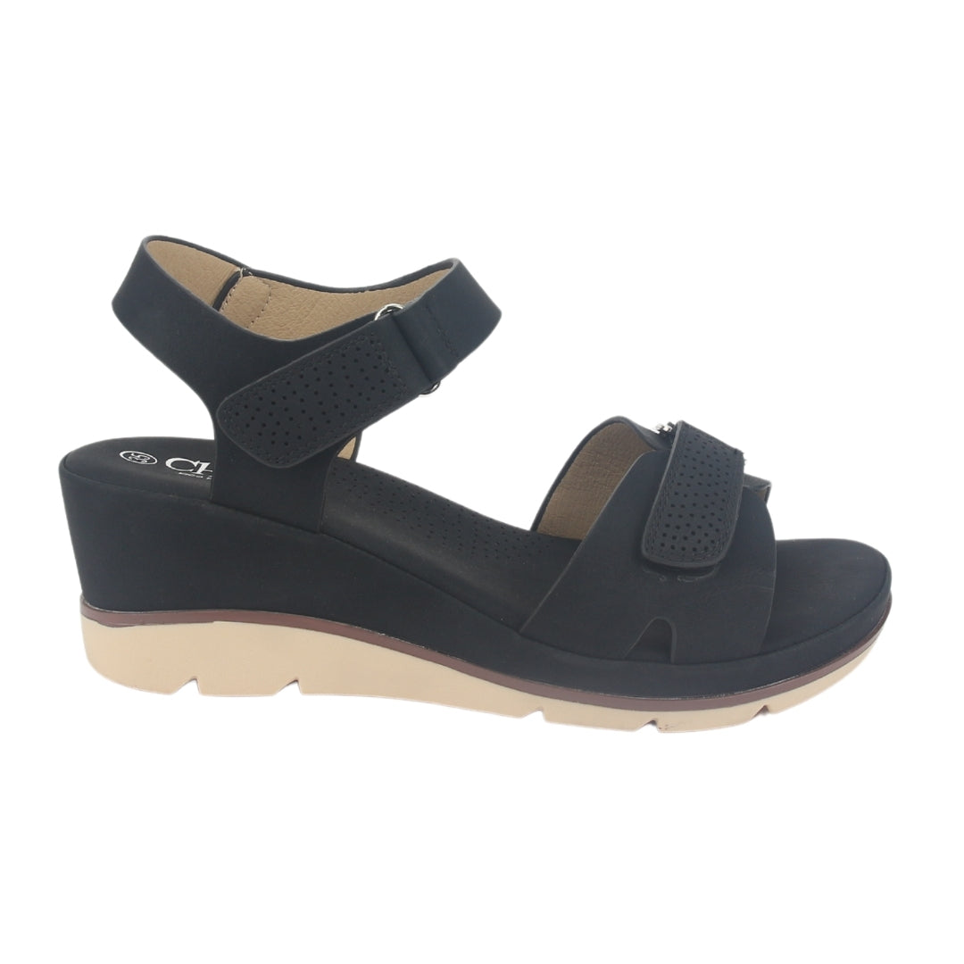 Sandalia Chalada Mujer Flick-1 Negro Plataforma