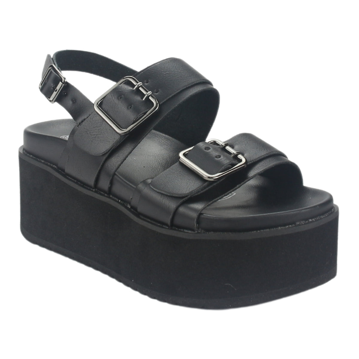 Sandalia Chalada Mujer Viru-31 Negro Plataforma