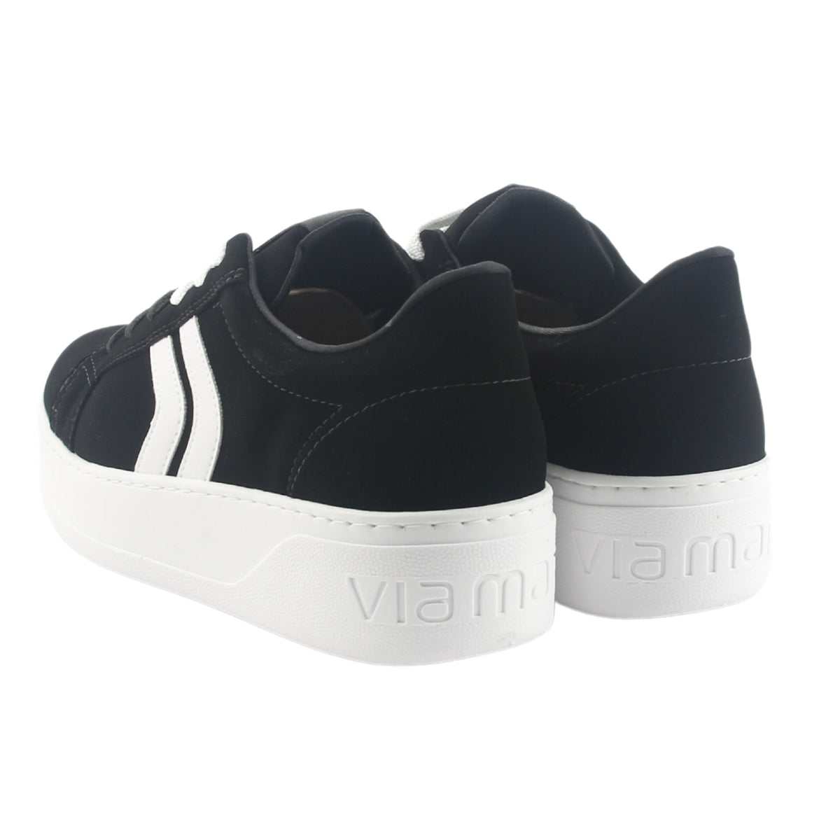 Zapatilla Via Marte Mujer 023-011-01 Negro Casual