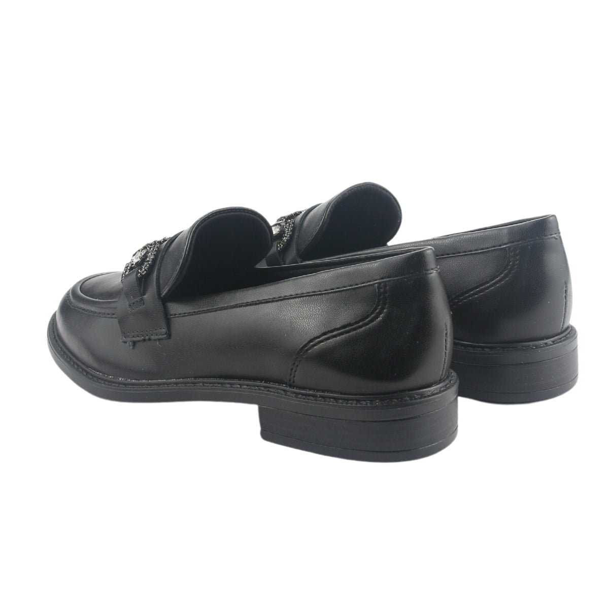 Mocasin Via Marte Mujer 077-004-01 Negro Casual
