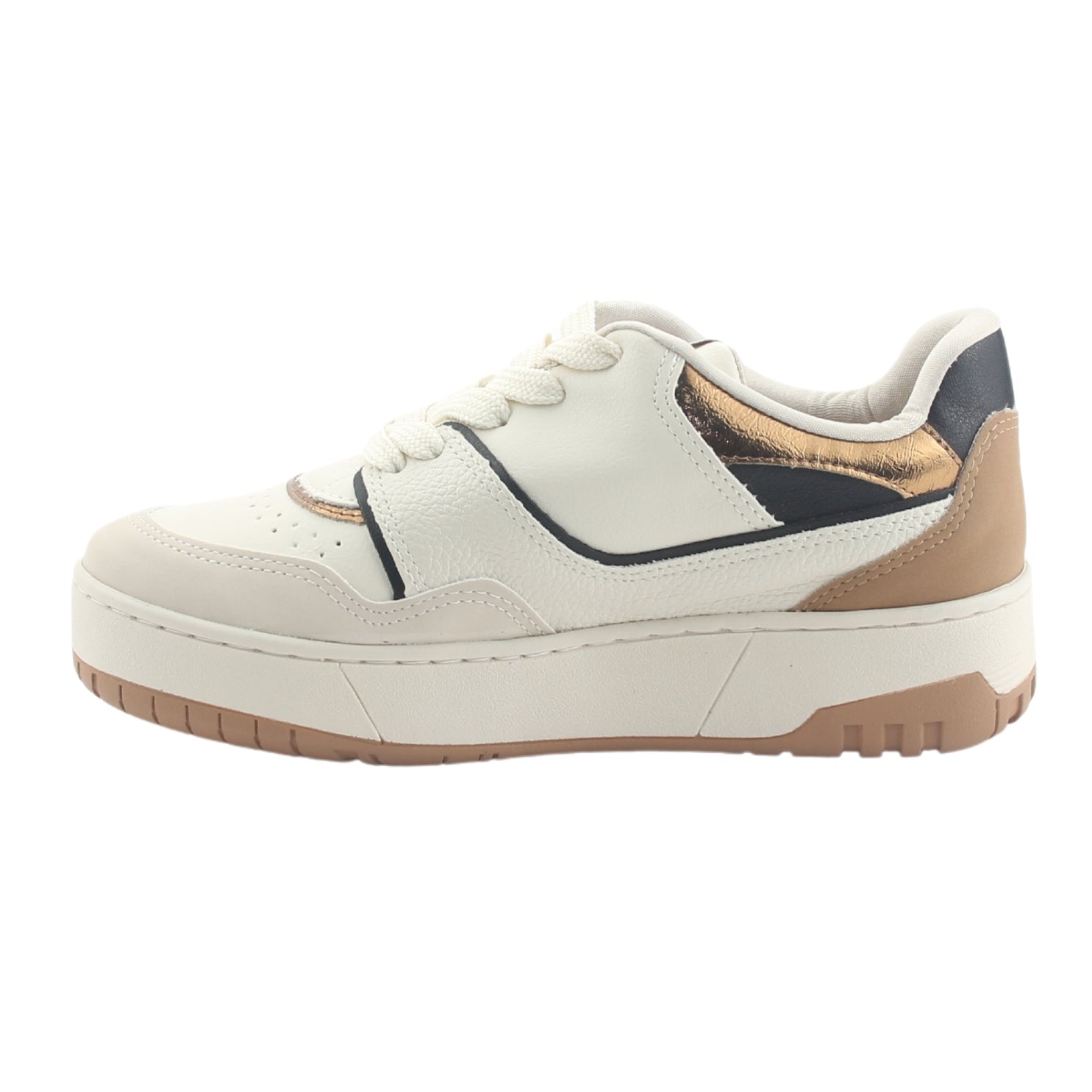 Zapatilla Via Marte Mujer 042-004-06 Beige Casual