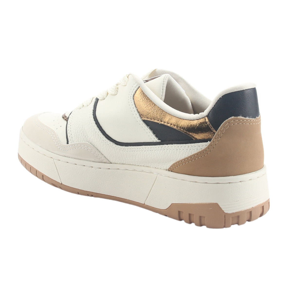 Zapatilla Via Marte Mujer 042-004-06 Beige Casual
