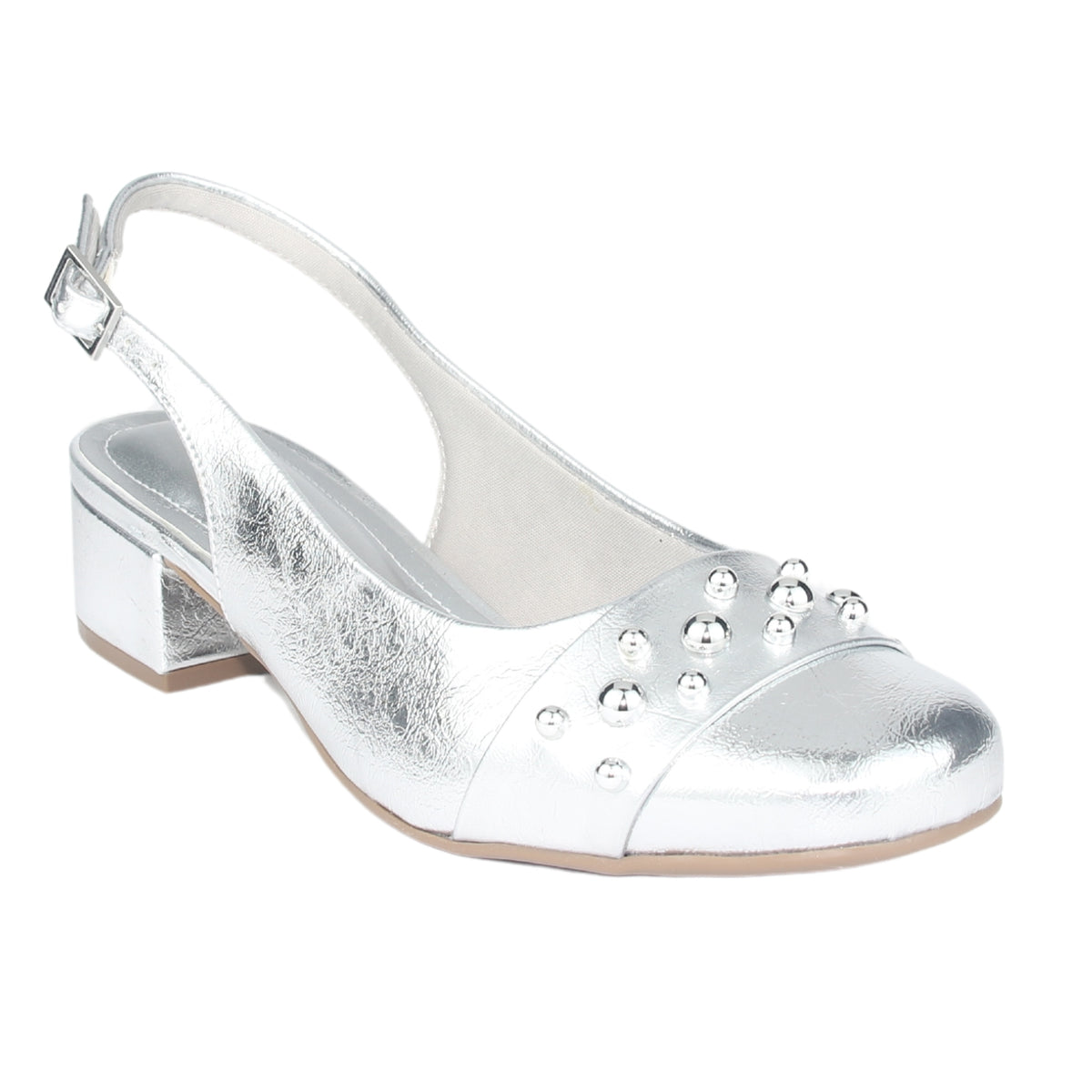 Zapato Via Marte Mujer 070-008-01 Plateado Casual