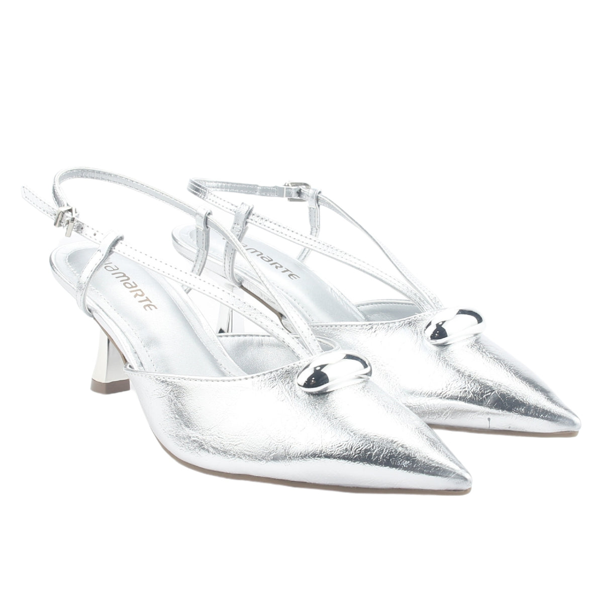 Zapato Via Marte Mujer 168-001-02 Plateado Casual