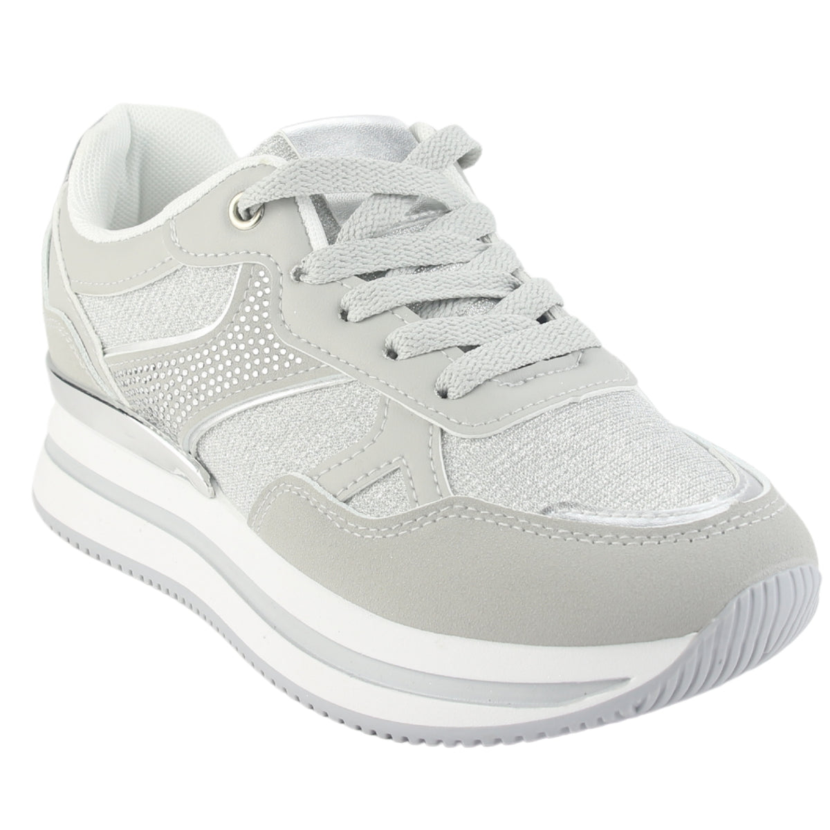 Zapatilla Chalada Mujer Jettixlow1- Plateado Urbano