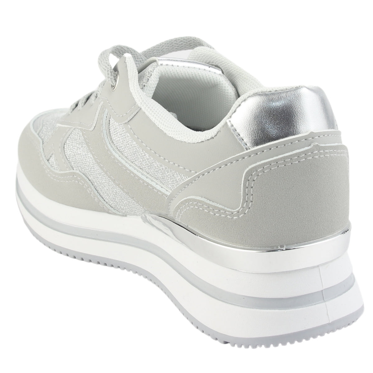 Zapatilla Chalada Mujer Jettixlow1- Plateado Urbano