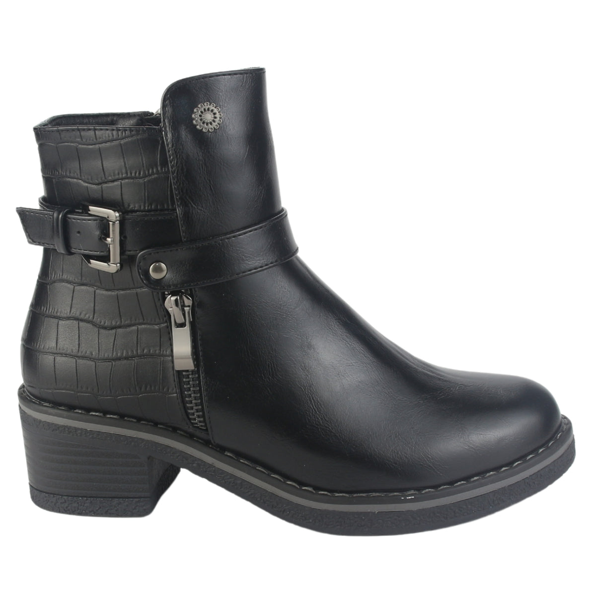 Botin Chalada Mujer Brike-1 Negro Casual