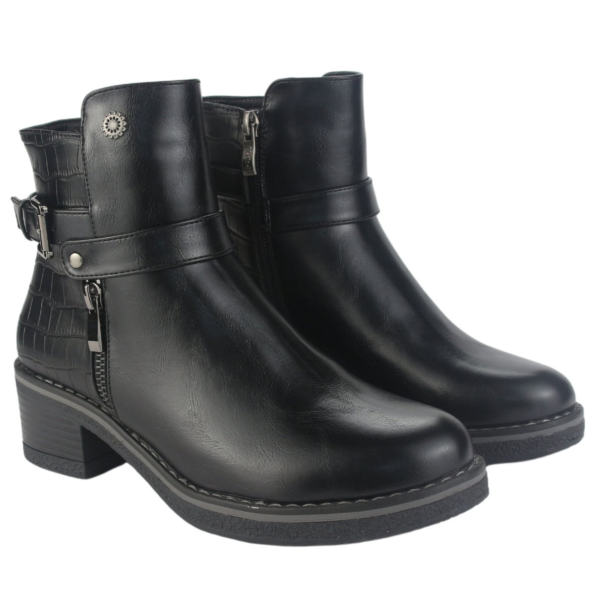 Botin Chalada Mujer Brike-1 Negro Casual