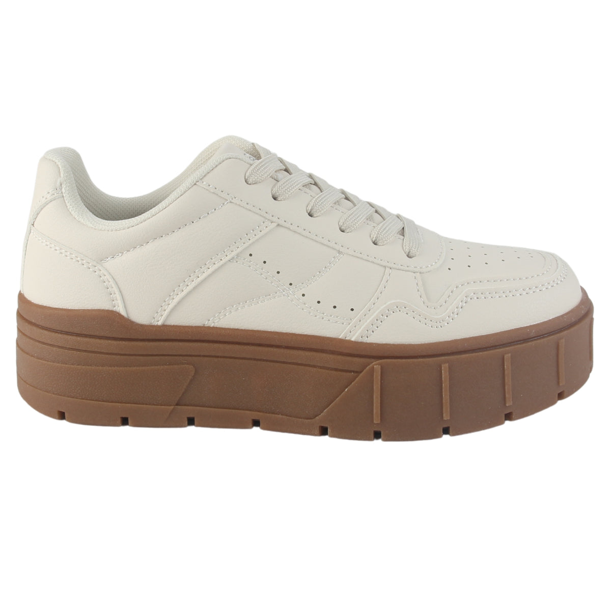 Zapatilla Chalada Mujer Troya-4 Beige Urbano