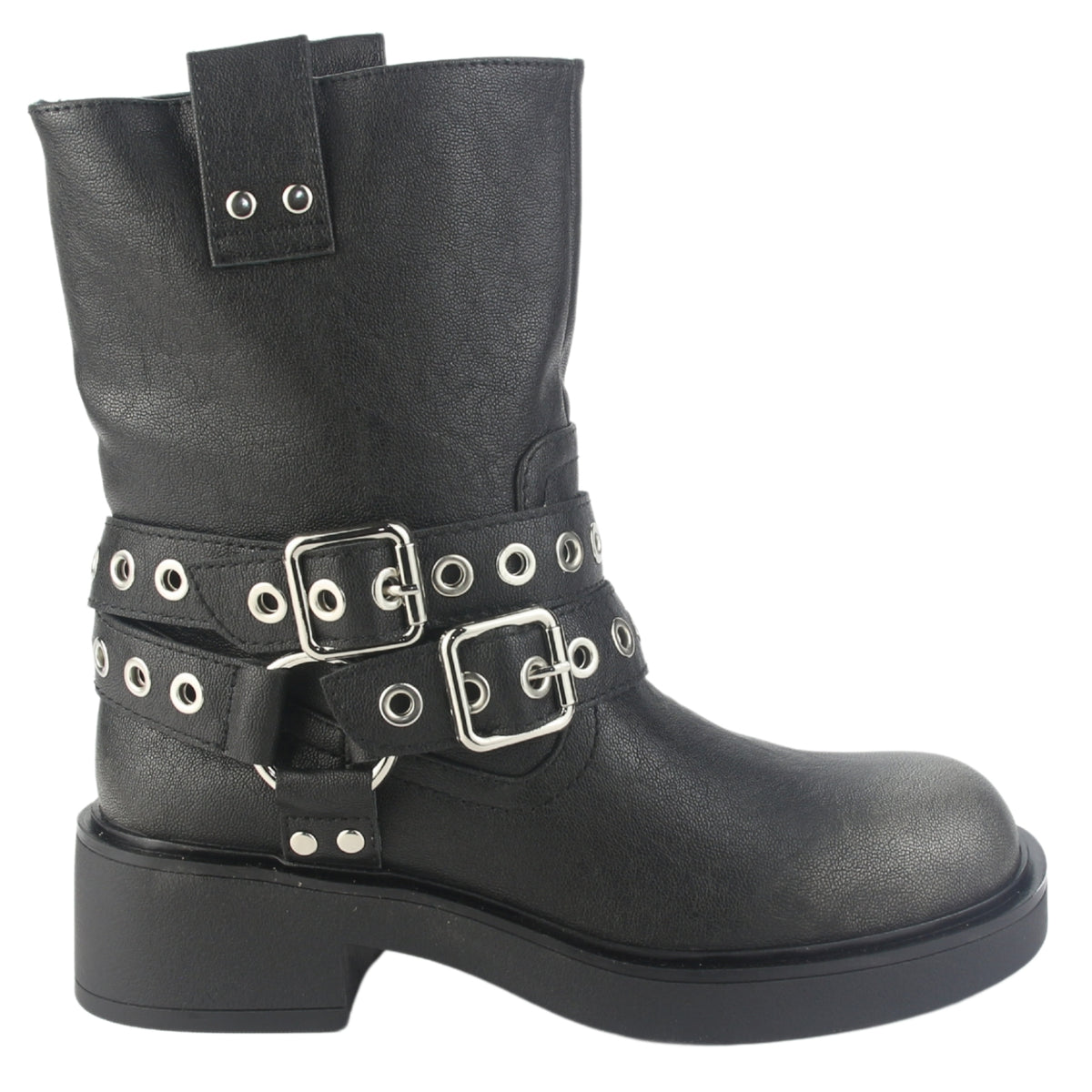 Botin Chalada Mujer Biker-5 Negro Casual