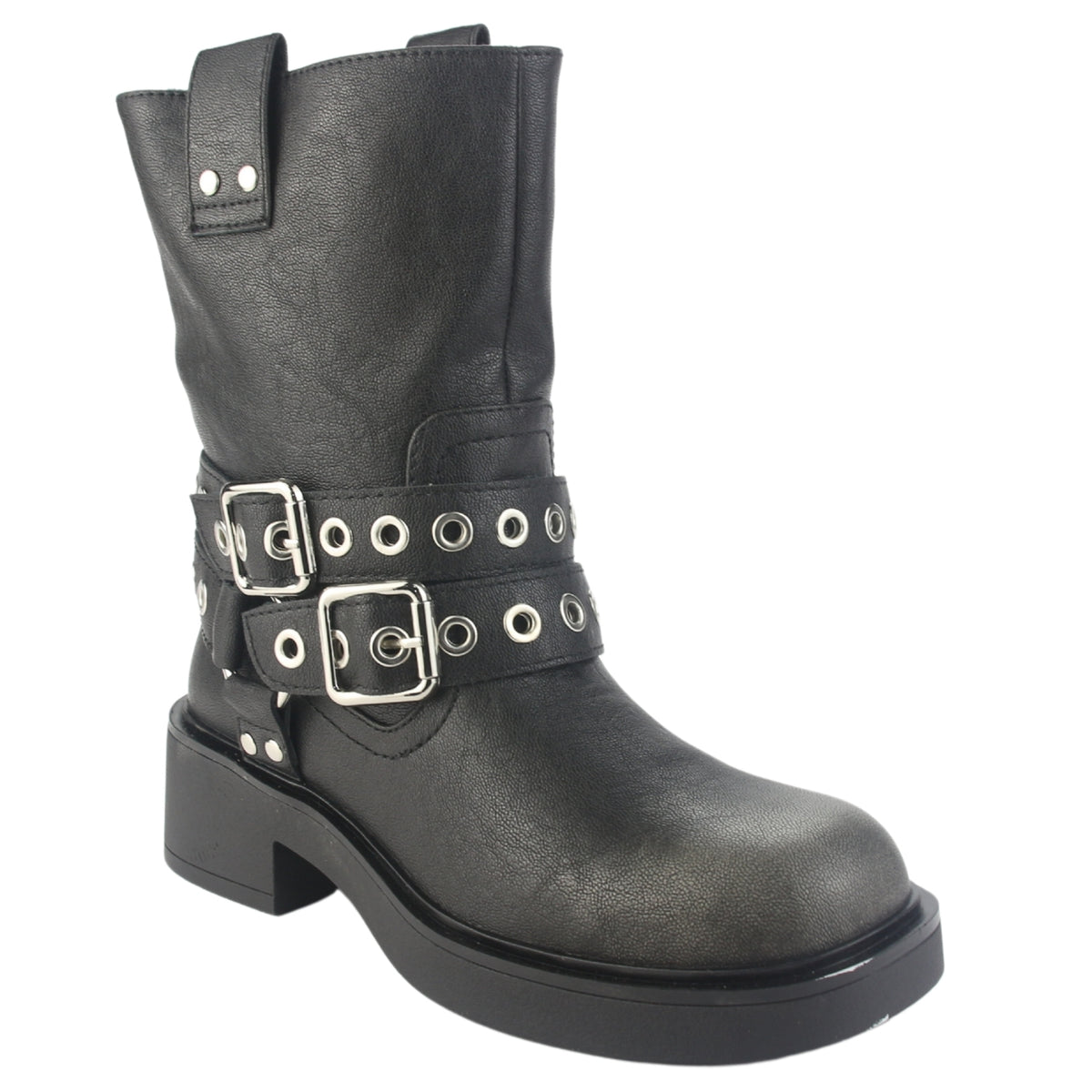 Botin Chalada Mujer Biker-5 Negro Casual