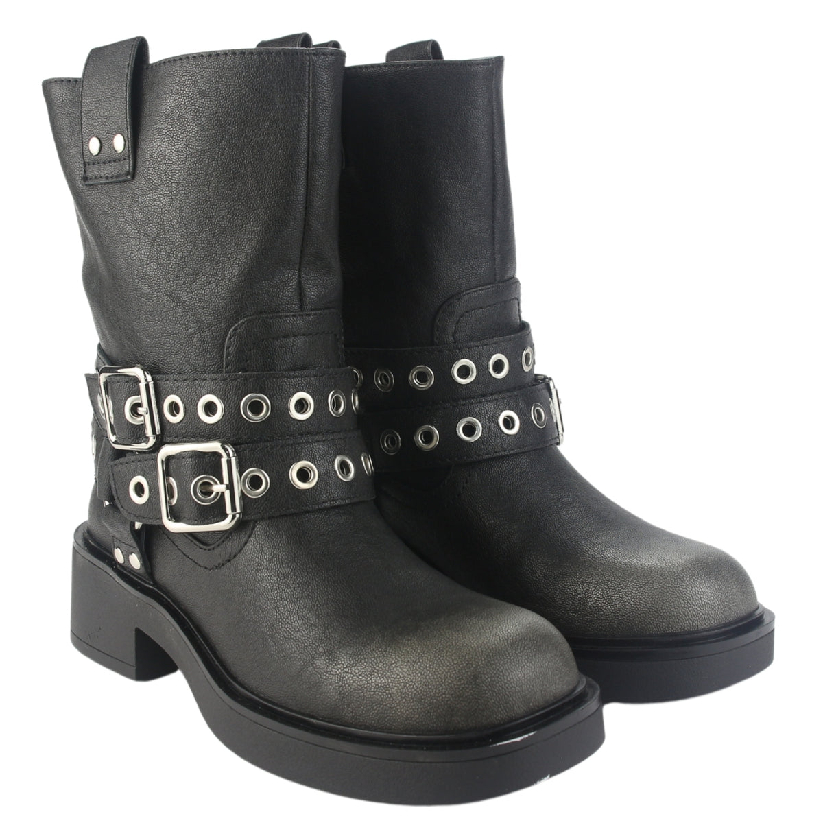 Botin Chalada Mujer Biker-5 Negro Casual