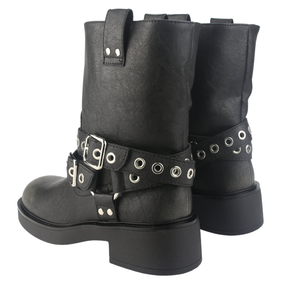 Botin Chalada Mujer Biker-5 Negro Casual