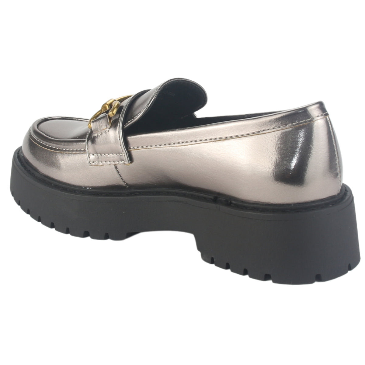 Mocasin Chalada Mujer Lenin-4 Plateado Casual