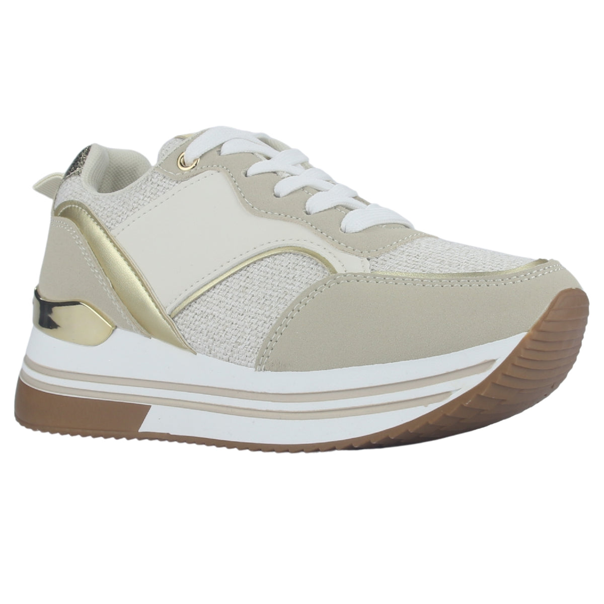 Zapatilla Mujer Chalada Jettixlow2 Beige Urbano
