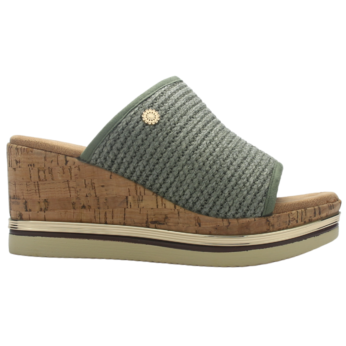 Sandalia de Mujer de color Oliva Casual Chalada Teru-2