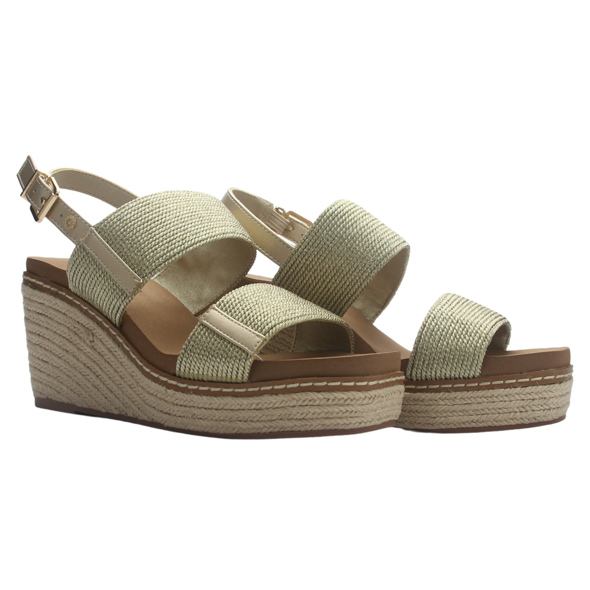 Sandalia de mujer Dorada Casual Chalada Polefom-1