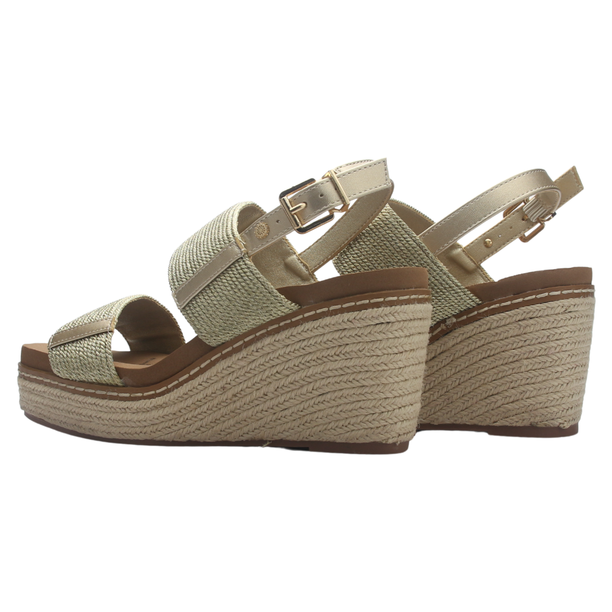 Sandalia de mujer Dorada Casual Chalada Polefom-1