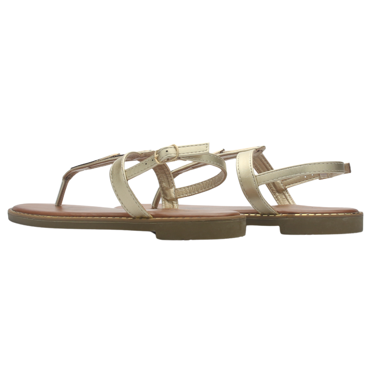 Sandalia de Mujer de color Dorado Casual Chalada Buckel-4