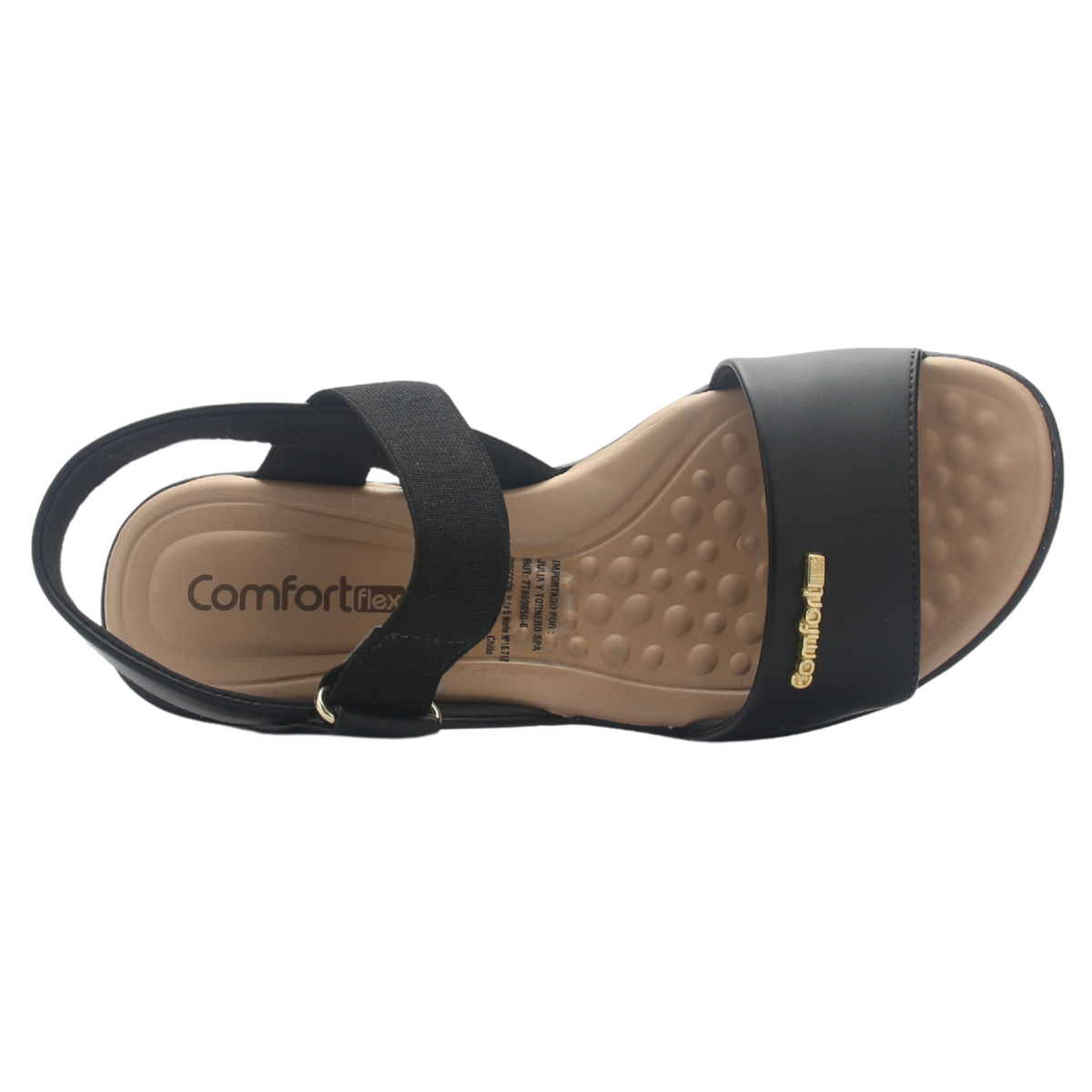Sandalia Mujer Negro Comfortflex 2572403 Casual