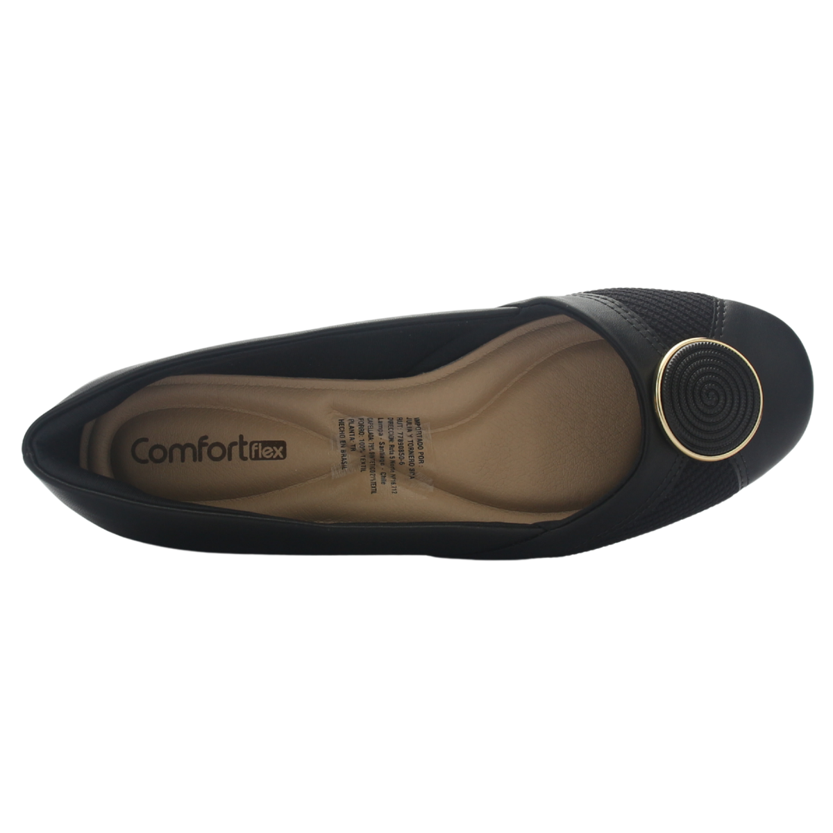 Zapato Mujer Negro Comfortflex 2579402 Casual