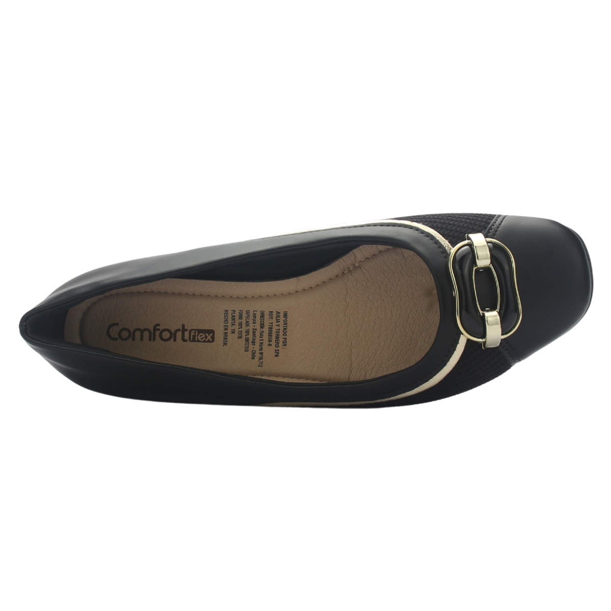 Zapato Mujer Negro Comfortflex 2595404 Casual