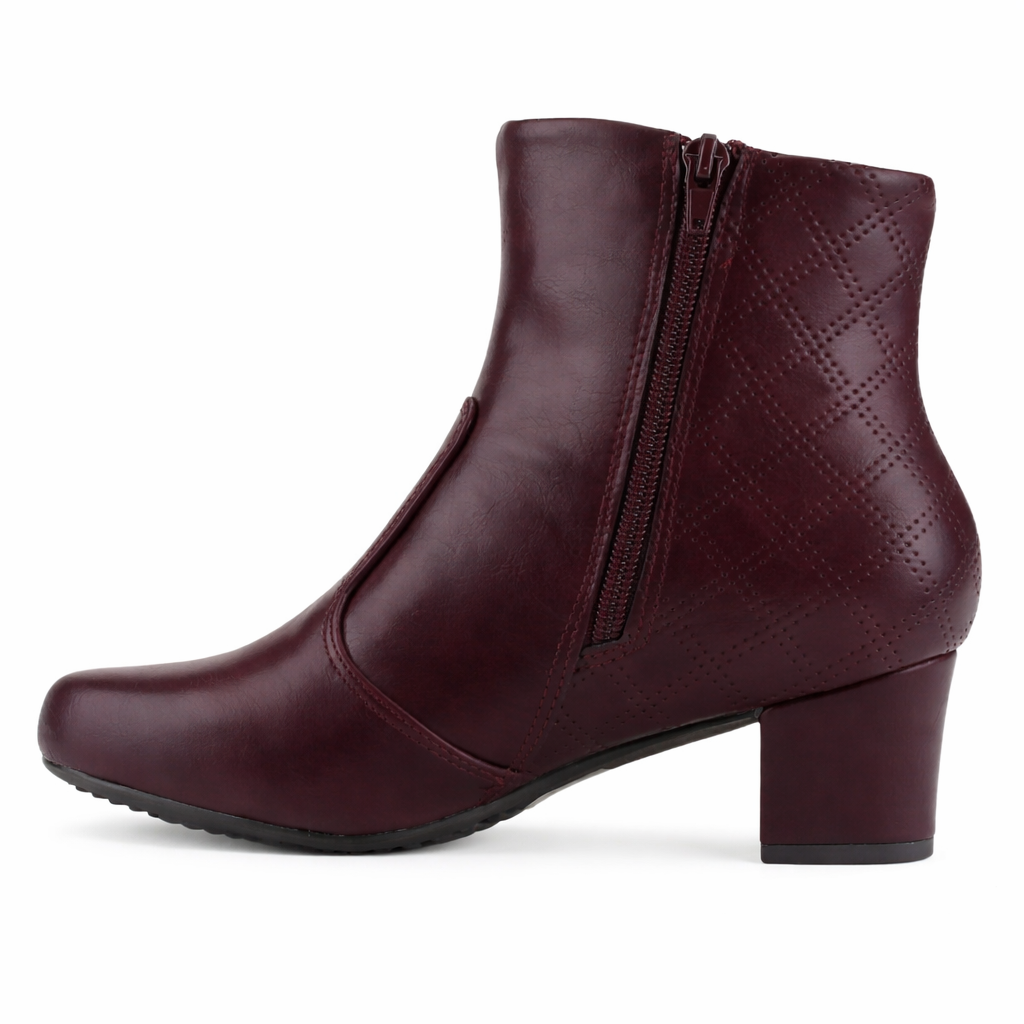 Botin Burdeo Mujer Casual Chalada Flexib