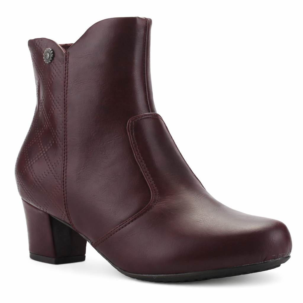 Botin Burdeo Mujer Casual Chalada Flexib
