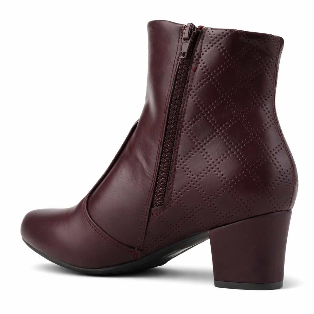 Botin Burdeo Mujer Casual Chalada Flexib