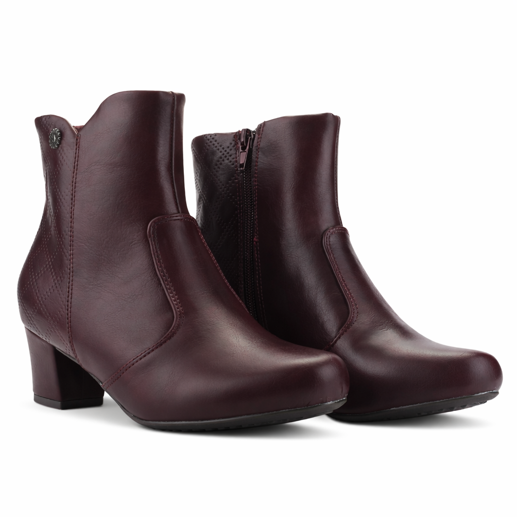 Botin Burdeo Mujer Casual Chalada Flexib