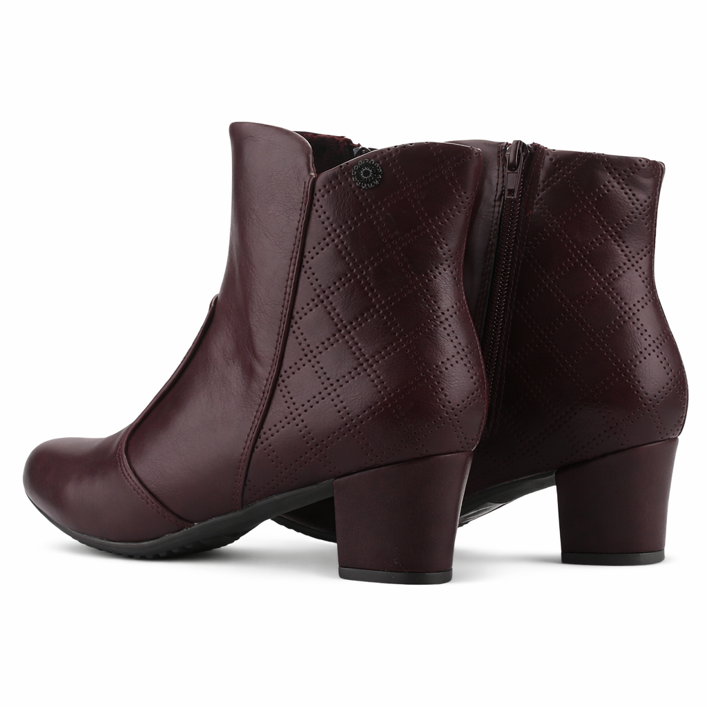 Botin Burdeo Mujer Casual Chalada Flexib