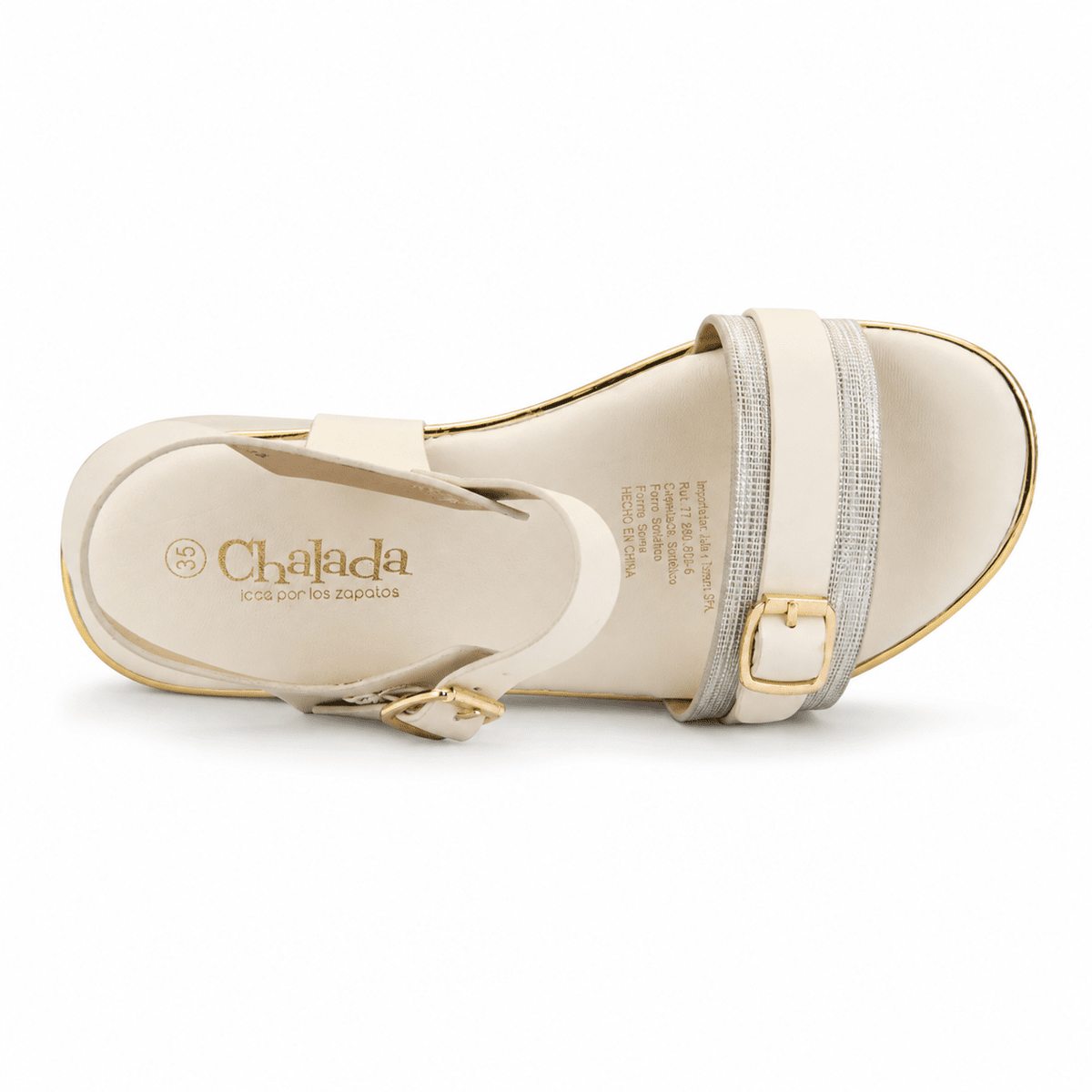 Sandalia Blanco Mujer Casual Chalada Tota Sandalias Chalada 